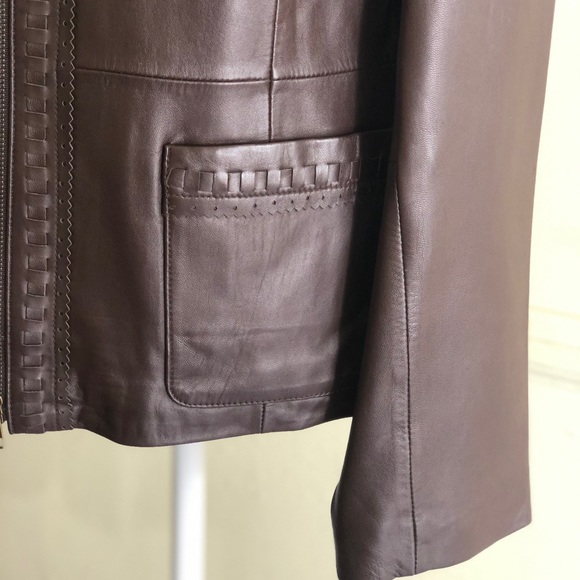 Rem Garson Chocolate Brown Genuine Leather Jackey - Picture 5 of 12